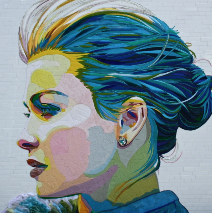 "Pastel Face" (120 CM X 120 CM) 